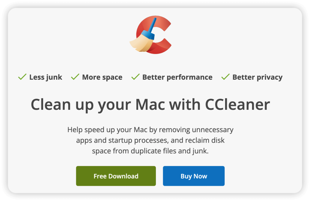 CleanMyMac Alternatives - CCleaner