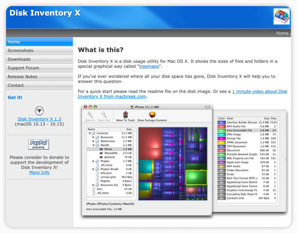 CleanMyMac Alternatives - Disk Inventory X