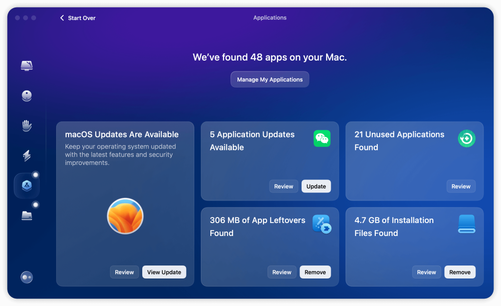 New CleanMyMac - Applications