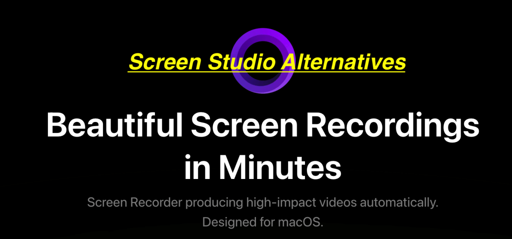 Alternatives to Screen Studio